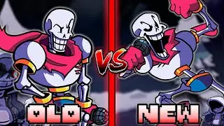 Friday Night Dustin' - Kinemorto (Old vs New) (dusttale papyrus demo and v1 comparison)