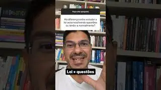 Há diferença entre estudar a lei seca resolvendo questões e lendo normalmente? #questoesdeconcursos