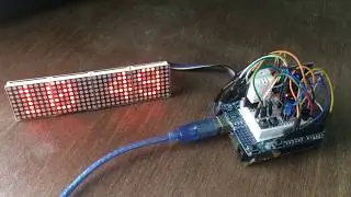 MAX7219 matrix led clock with alarm using Arduino
