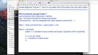 07   How to run jmeter from Command Line non GUI mode   JMeter   Step by Step for Beginners en US