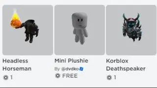 ROBLOX HEADLESS AND KORBLOX 1 ROBUX?! 😮 + MINI PLUSHIE FOR FREE!! 😱😳