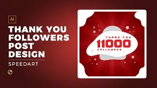 Social Media Post Designing / Adobe illustrator / Followers Post / (SpeedArt)