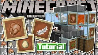 Minecraft Bedrock - Automatic Chicken🐔 egg🐣 & feather Farm ( Tutorial ) MCPE,Xbox,PS4,Windows,Switch