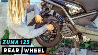 Yamaha Zuma / BWS 125 Rear Wheel Removal | Mitch's Scooter Stuff