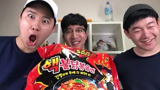 NUCLEAR FIRE NOODLE mukbang! 핵불닭볶음면 챌린지!
