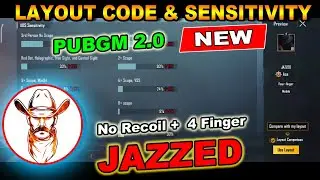 (New🔥2.0 Update) JAZZED Sensitivity & Control Code | Fastest Player PUBG Mobile