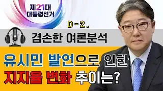 D-2, 유시민 발언으로 인한 지지율 변화 추이는? #리얼미터 #노무현 #박정희 #블랙아웃