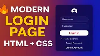 🧑‍💻 Login Page Design in HTML and CSS | Attractive UI Design for Website 