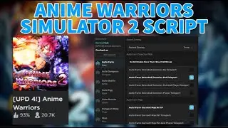 (NEW) ANIME WARRIORS SIMULATOR 2 OP ROBLOX SCRIPT / AUTO FARM / AUTO EGGS AND MORE!! *PASTEBIN 2023*