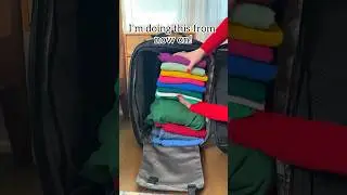 Pack suitcase vertically to maximize space and make outfits easily accessible! 