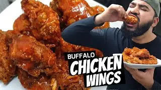 BUFFALO CHICKEN WINGS RECIPE | SUPER TASTY | Halal Chef
