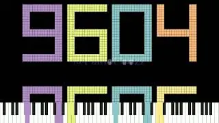9999 to 0 Countdown in Black MIDI Piano Nut 🎹 | Ultimate Number Note Art