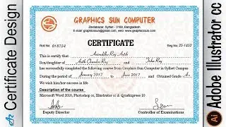 Creating Professional Computer Certificate Design in Illustrator cc|Make certificate design Ai