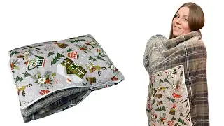 LET'S MAKE A PILLOW-BLANKET USING A SEWING TRICK. A VERY USEFUL THING FOR TRAVELING.