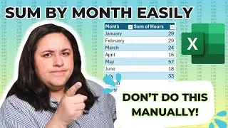 Sum by Month in Excel Without Formulas | PivotTable Trick
