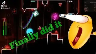 geometry dash beating this my tiktok is krabguy3 yea