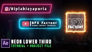 Neon Style  Social Media Lower thirds in After Effects | After Effects Tutorial