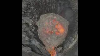 Fascinating #drone footage looking down into a #volcanic eruption from above🤯🤯