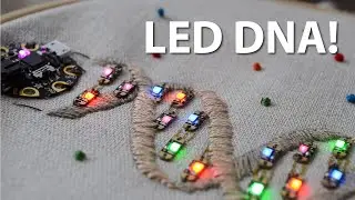 Embroidered LED DNA Helix!
