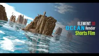 3D OCEAN & MOUNTAIN render inside Element 3D II Teaser II After effect