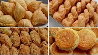 No Ovens! 4 simple and easy methods of homemade puff pastry. Fried Puff Pastry