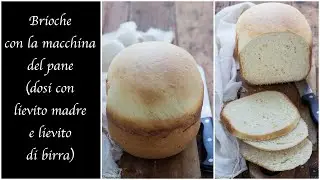 Pan brioche con la macchina del pane e lievito madre