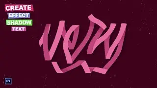 How to Make Smooth Shadow Text Effect in Photoshop | Photoshop Tutorial