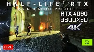 Half-Life 2 RTX Remix Path Tracing Max Settings 4K 60FPS (Live)