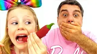 Nastya ve baba çikolata sebze meydan oynamak