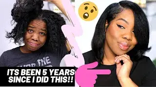 STRAIGHTENING MY NATURAL, DAMAGE HAIR FOR THE FIRST TIME 😱!!! | CURLY to STRAIGHT | LOVELYANNKEA