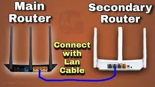 How To Connect Two Routers With Cable | Mercusys Router Lan Setup | By AllWithG