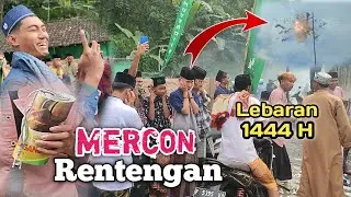 Mercon Rentengan Terpanjang || Hari Raya Idul Fitri 1444 H || Tradisi Nyumet Mercon