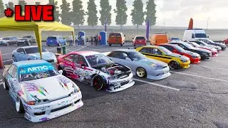 🔴 LIVE: Car Meets + Drift Tandems + Minigames!