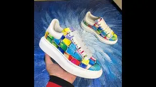 ALISANDRO MCQUEEN CAMO GRAFFITI URBAN DESIGN CHUNKY SOLE UNISEX SNEAKER 