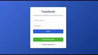 How to Create a Facebook Login Page with HTML and CSS | Step-by-Step Tutorial