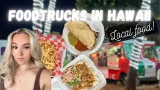 Trying Local Food trucks in Waikiki, Hawaii