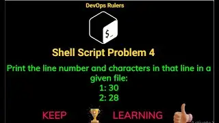 Shell Script 4: Script to print the line number and number of characters that line contains.