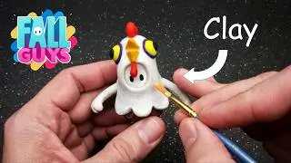 How to make the Fall Guys Chicken Skin with Polymer Clay #clayart #fallguys #geekart