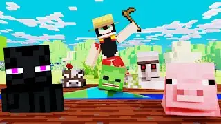 I'm playing Minecraft BUT I can FARM MOBS and ANIMALS 🌾😂 INVICTOR CHALLENGE