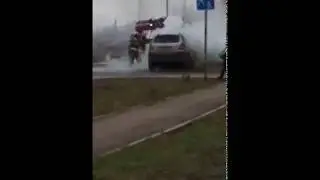 В Самаре в Южном городе горит автомобиль Opel