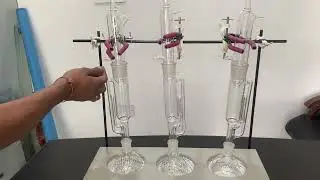 How to set Abron H Soxhlet Extraction apparatus glass parts with heating units set of 3