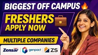 🔥 Biggest Off Campus Drive 2026 || Zensar, Genpact, ZS Hiring Now || Freshers Hiring Now 💼