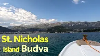 St. Nicholas Island 4K. Остров. Св. НИКОЛАЯ ЧЕРНОГОРИЯ Будва. Montenegro.