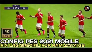 CONFIG PES 2021 NO LAG RAM 2/3/4 GB | FIX LAG PES MOBILE UPDATE TERBARU V.5.7.0