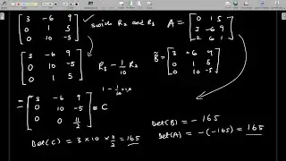 Calculating the Determinant Using Row Operations: Gaussian Elimination with Partial Pivoting