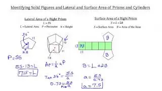 Solid Figures, Lateral and Surface Area of Prisms and Cylinders  2