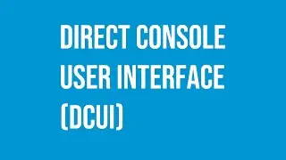 VMware ESXi Direct Console User Interface (DCUI) for setup/troubleshooting.