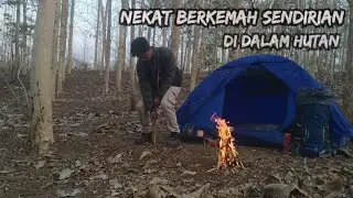 BERKEMAH Sendirian di Hutan Kering || Solo Camping