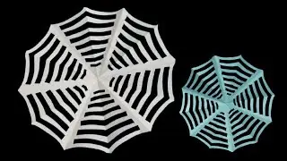 Create a Paper Spider Web in 5 Minutes: Spooky Decoration #spiderweb #origami #halloween
