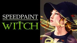 Cute Witch Drawing Timelapse | Drawlloween